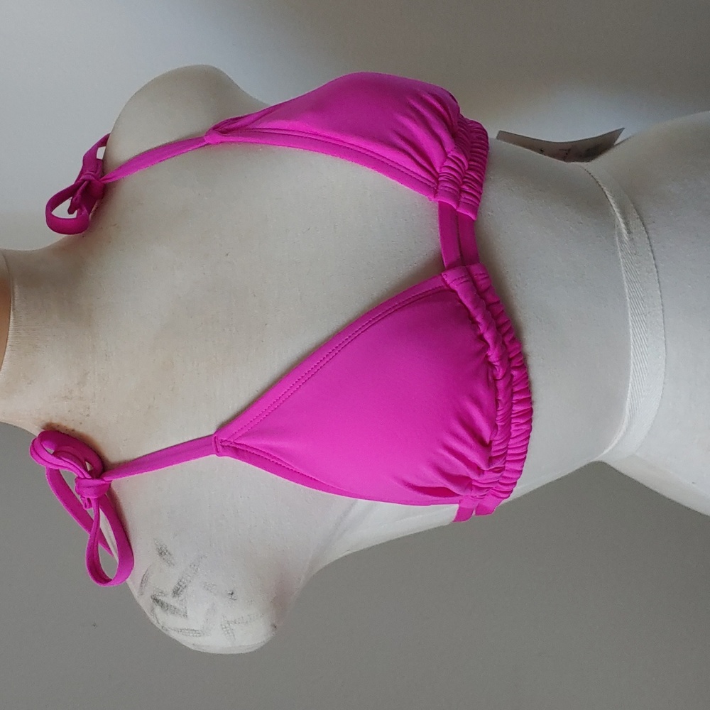 Pink bikini top